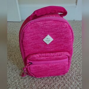 Fit + Fresh Neoprene Insulated Lunch Bag Meal Kit for School, Sports in pink